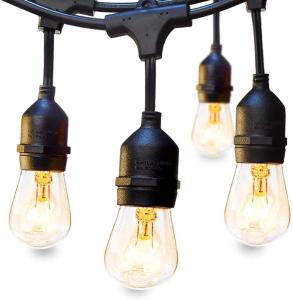 Quality 48ft 15 Sockets Outdoor Commercial Grade LED String Lights wholesale