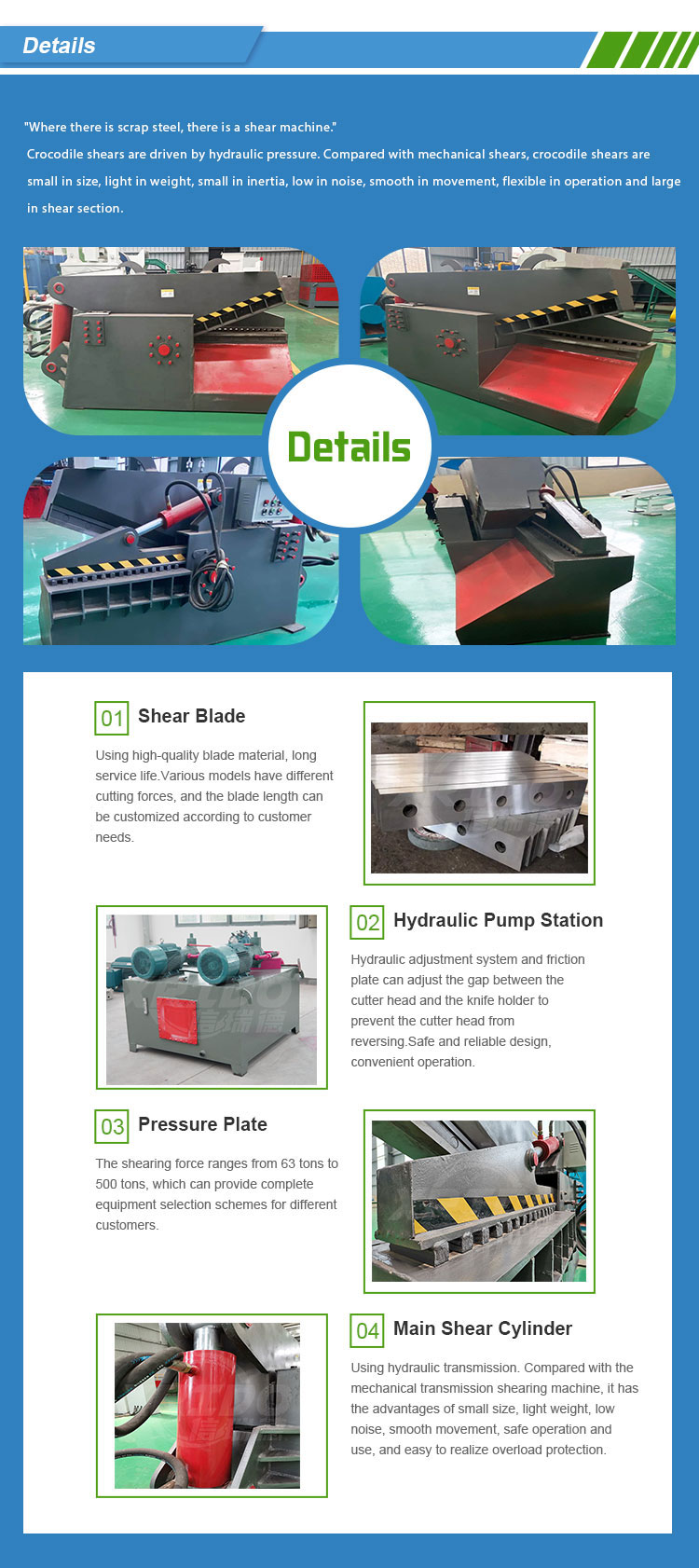 200T Scrap Shearing Machine Recycle Scrap Metal Hydraulic Alligator Shear