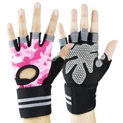 Quality Nylon Fingerless Weight Lifting Gloves Fitness Workout Tools 150g wholesale