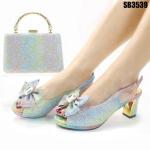 Supoo Good quality Italian ladies shoes matching bags leather african wedding
