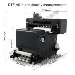 Multicolor Inkjet Printer 24inch DTF Printer I3200 PET Film Sublimation Powder