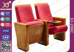 Quality Conference Hall / Church Auditorium Chairs Wooden With Folding Writing Table wholesale