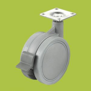 Quality China supplier double wheel casters swivel plate caster with brake wholesale