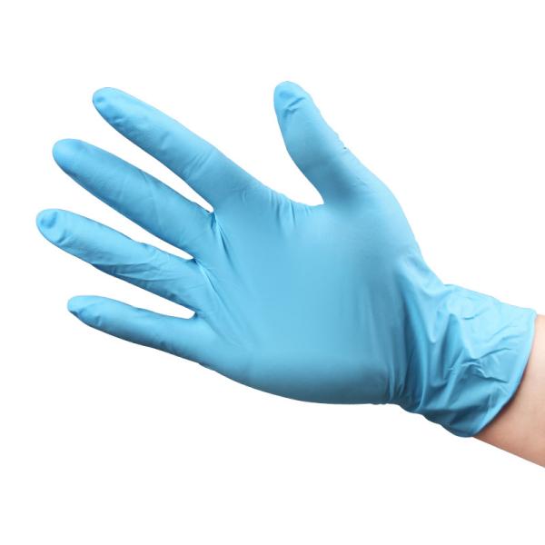 Anti-slip 9 Inches Disposable Nitrile Examination Gloves Powder Free Chemical