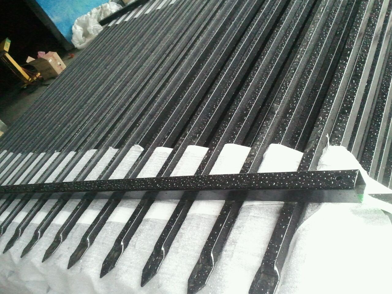 2 Rails Top And Bottom Flush Upright Rails Powder Coated Pool Fencing Panels 1250mm X 2300mm Spacing 90mm