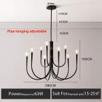 Retro Style Swoop Arm Chandelier Living Room Luxury American pendant lamp best