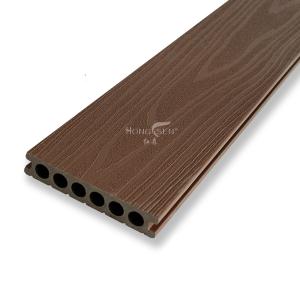Quality Coffee Round Antislip Co Extrusion WPC Hollow Decking wholesale