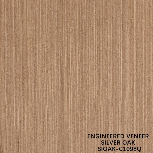 Engineered Wood Veneer Quarter Cut Of Silver Oak Sheet Thickness 0.4mm For For