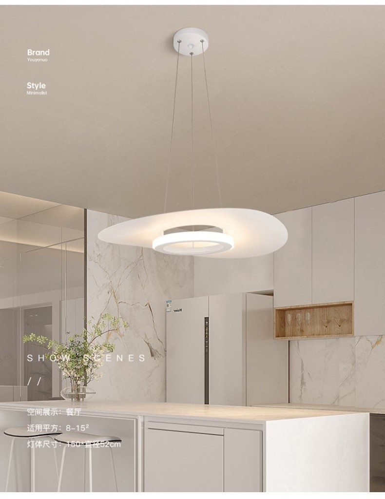 Modern Round Aluminum Led Pendant Lights For Living Room Dining Room LED Chandelier(WH-AP-586)
