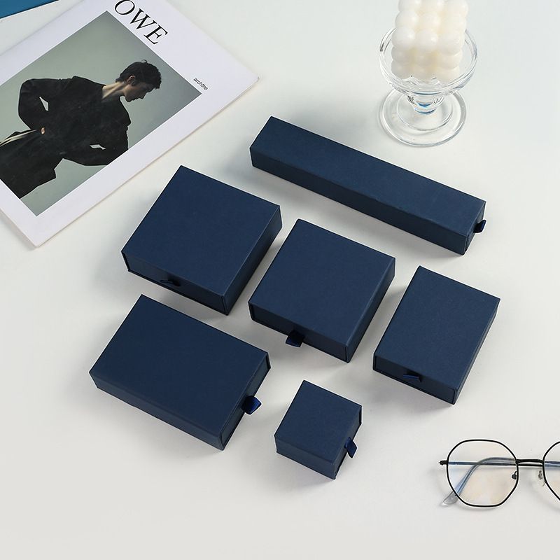 Slider Drawer Box Cardboard Jewelry Set Earrings Necklace Packaging Paper Box