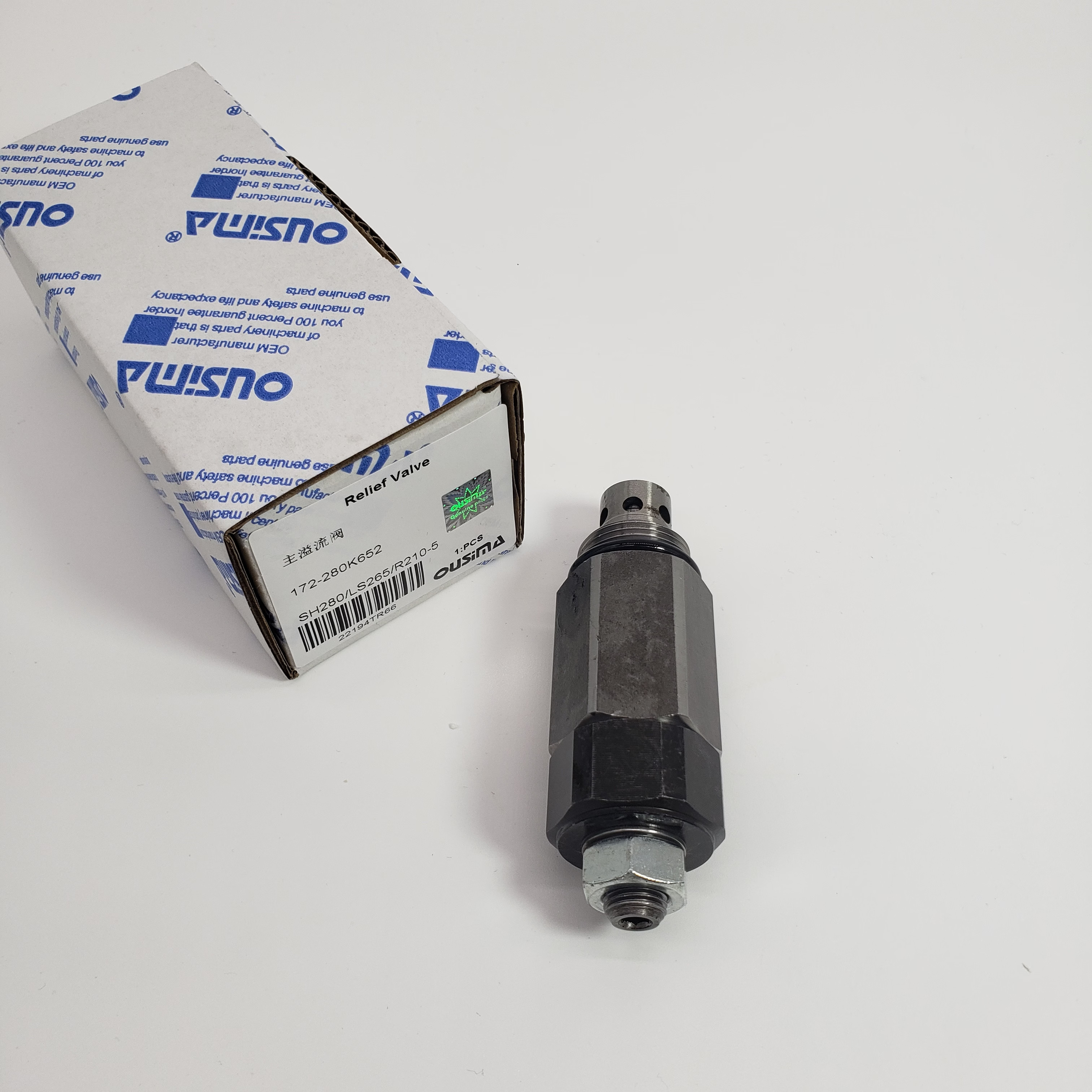 172-280K652 Relief Valve Assy For SH280 HD700-5 R200-3/5 R210-5 SH280 R290-3 R300-3/5 SH265