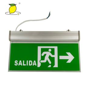 Quality Green Thermoplastic LED Emergency Exit Sign For Office Building wholesale
