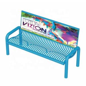 Quality Waterproof SGS Certificate 1800mm Blue Metal Garden Bench wholesale
