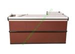 Stainless Steel Shop Money Cashier Checkout Counter Desk With Coffee Colour