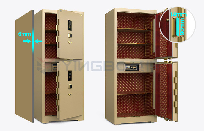 Smart Bank Biometric Commercial Safe Box Fingerprint Lock H1880mm With 7 Open Ways