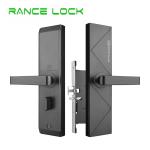 Stainless Steel Electronic Door Handle Lock Black Wireless Door Lock