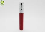 Cylindrical Glossy Red Empty Mascara Bottles / Case Capacity 6ml - 8ml