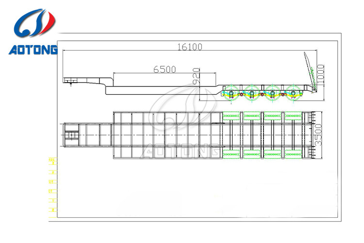 100ton Detachable Gooseneck Dropdeck Semi-Trailer for 5 Axle Steering Low Bed Trailer