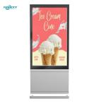 Silver Windows Versatile Outdoor Digital Totem 75inch High Performance