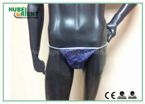 Quality Breathable Disposable Pants / Polypropylene Male Underwear , Dark Blue / Black Color wholesale