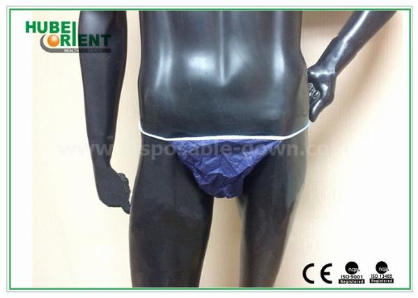 Breathable Disposable Pants / Polypropylene Male Underwear , Dark Blue / Black