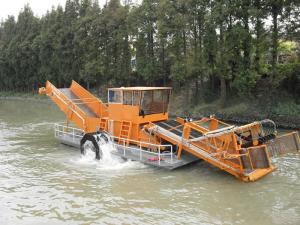 Quality 75kw Power Aquatic Weed Harvester Collect Water Plants On Water wholesale