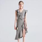 2018 New Fashion Lady Grey Dress