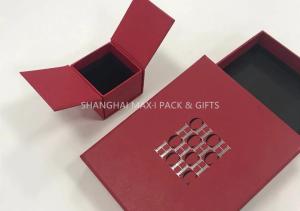 Quality Little Red Fancy Jewelry Box For Rings Only Logo Printing Paper Wrapping 2 Sides Opened wholesale