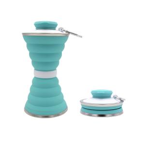 Quality 500Ml Silicone Expandable And Foldable Drinking Water Bottle wholesale