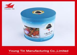 Quality Cylinder Round Full Color Printed Metal Tin Container Box For Coffee Packaging wholesale