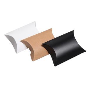 Quality Paper Type Customized Most Popular Brown Kraft White Cardboard Packaging Chocolate Candy Paper Pillow Box wholesale