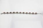Sterling Silver 5x7mm Oval Amethyst Cubic Zircon Tennis Bracelet(B06PURPLE)