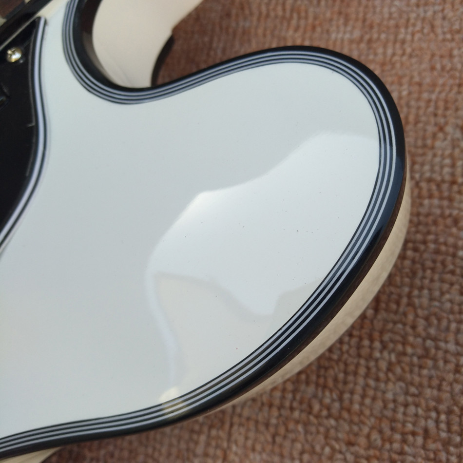 High quality hollow body jazz electric guitar, rosewood fingerboard black binding electric guitar, free shipping