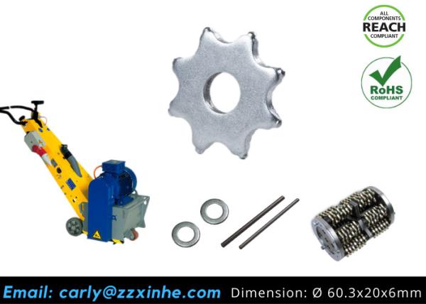 Concrete Scarifier Planer Smith Sps8 Sps10 Fs351 Tungsten Carbide Cutters Tct