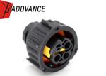 3 Pin Female Tyco AMP Connectors 2.5 Mm Socket Round HSG Connector 1-1813099-3