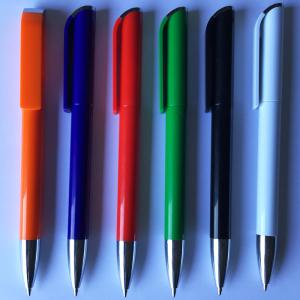 Quality Plastic Ballpoint Pen with silk printing LOGO wholesale