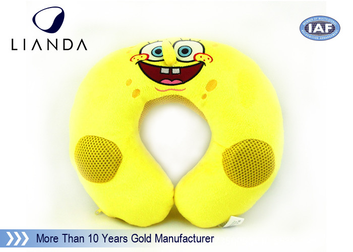 Customized Animal Memory Foam Pillows , Soundbox U Shape Pillow With Velvet Cover