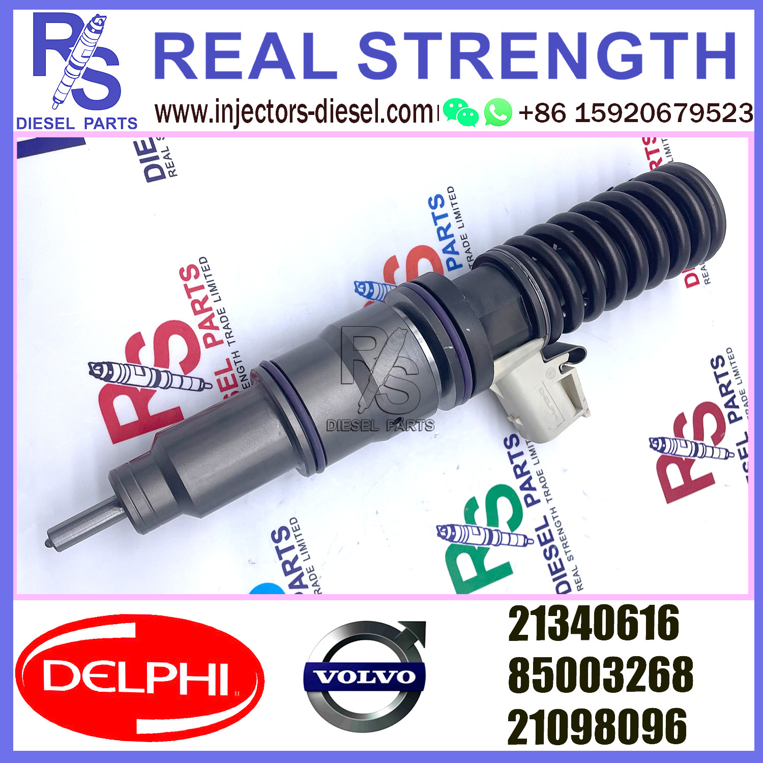 DELPHI 4pin 85003268 21340616 Diesel pump Injector 85003268 21340616 21098096 E3.18 for V-O-L-V MD13 EURO 5 LOW POWER