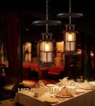 Retro Industrial Wind Wheel Chandelier Bar Table Coffee Restaurant Lantern