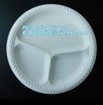 Round 11 inch 4 compartment disposable corn starch plates,3 compartments