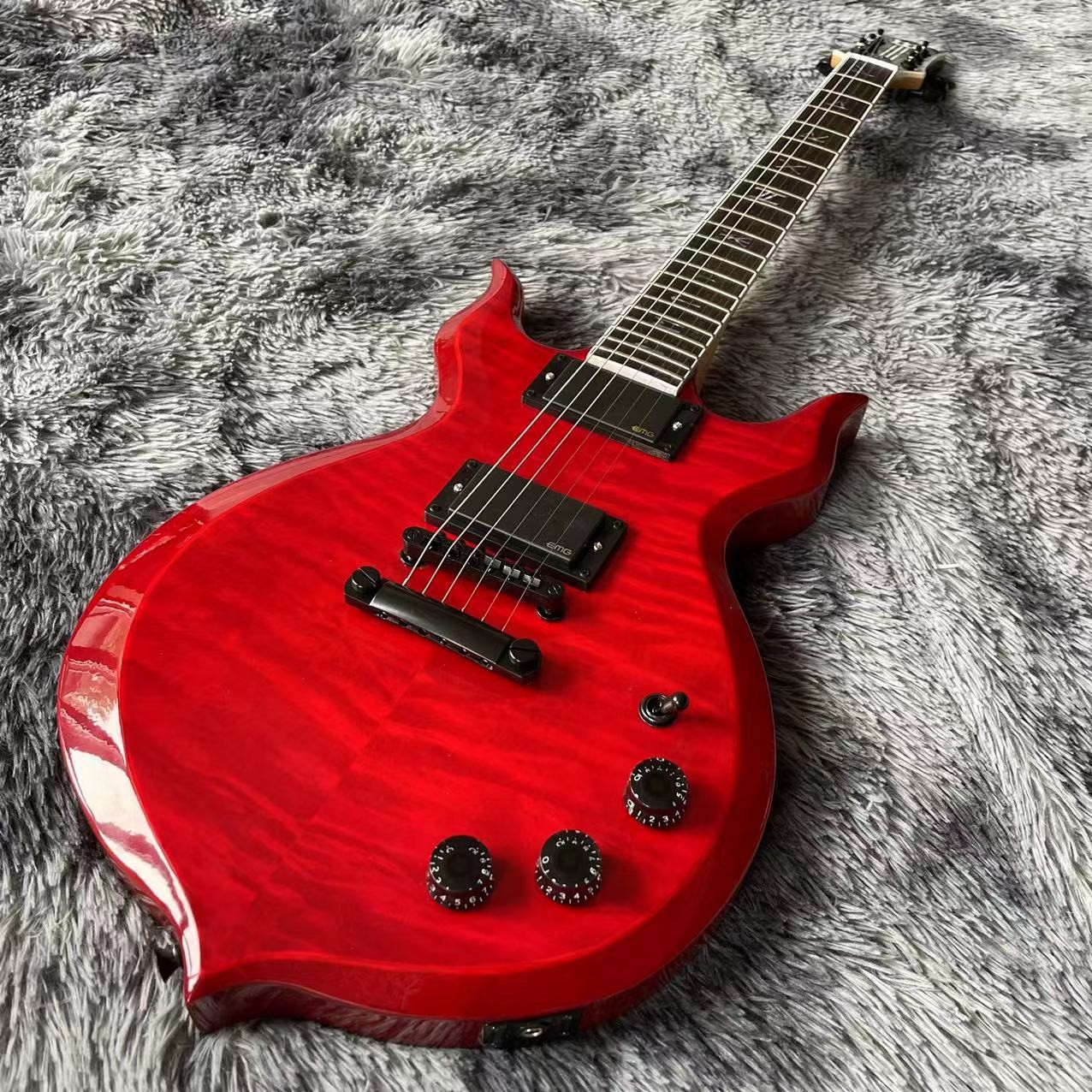 Custom Zakk Wylde Audio in Kinds Color Electric Guitar with Bound Ebony Fretboard Block Inlays