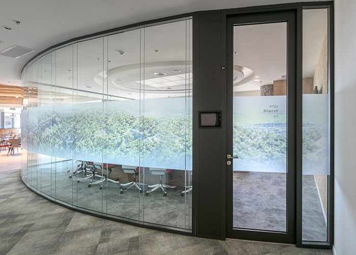 Acoustic Glazed Partition Wall Support Customized Equipment Belts For Access Panel