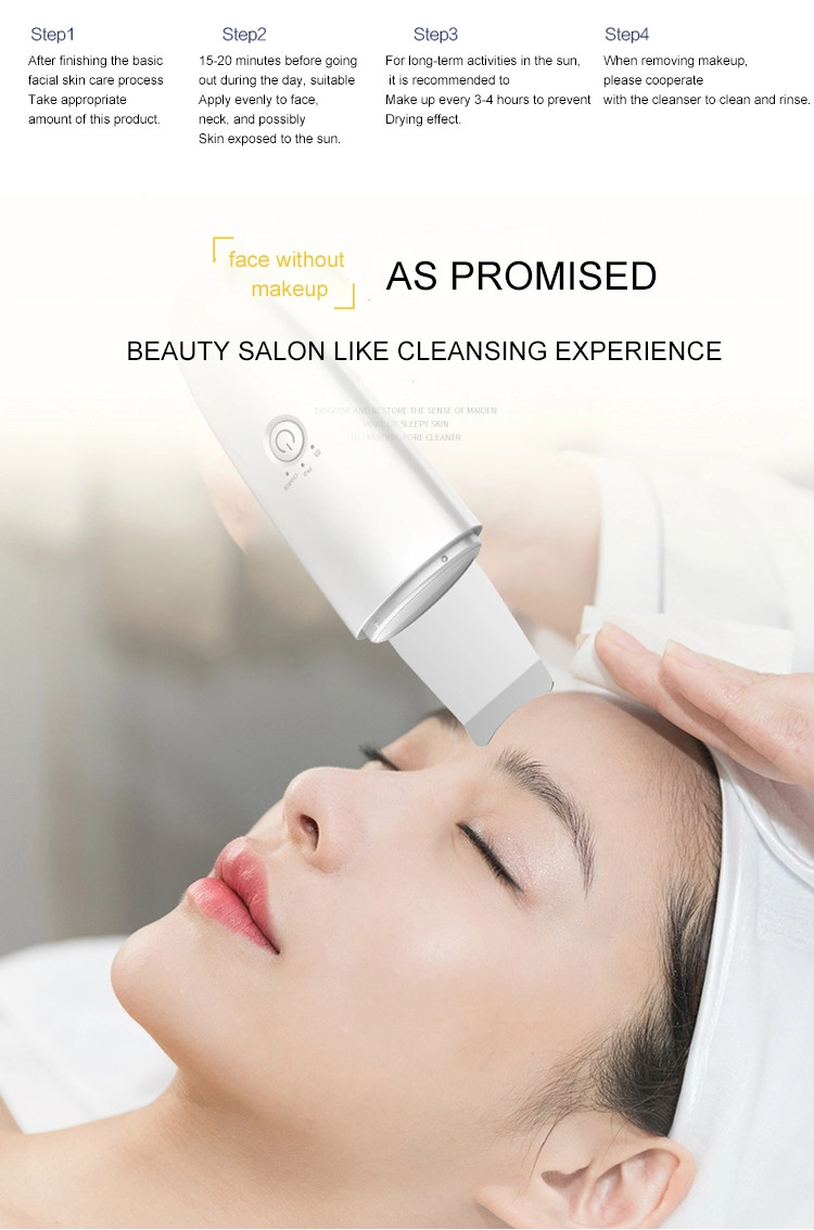 FCC Skin Whitening Rejuvenation Ultrasonic Skin Scrubber