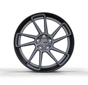 Quality Silver Center Gloss Black Forged Wheels 21 Inch 5x120 Off Road Wheels wholesale
