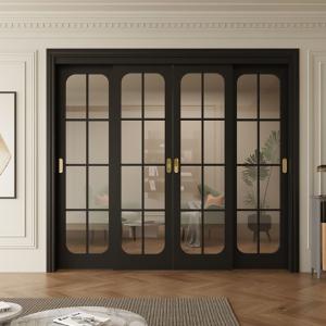 Quality Composite Aluminium Sliding Glass Door French Style Aluminum Wood Door wholesale