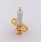 50 Ohm Female Sma Connector Pcb Mount With 2 Holes Flange Gold Plated