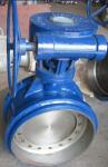 Gearbox Operated Butt Welded Eccentric Butterfly Valve 16'' Three Eccentric