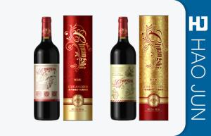 Quality Glossy Lamination Liquor Bottle Gift Boxes Round Shaped For Supermarket Promotion wholesale