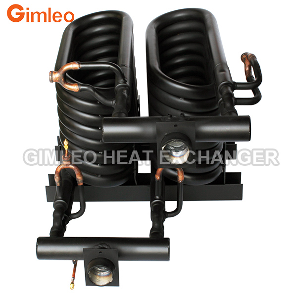 Tube In Tube Heat Exchanger For HVACR Systems 20HP 88KW Condenser Evaporator Structural Optimization Technology Patented Design