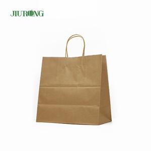 Quality Handle Recycled Paper Biodegradable Bags Greaseproof ISO9001 Approved wholesale
